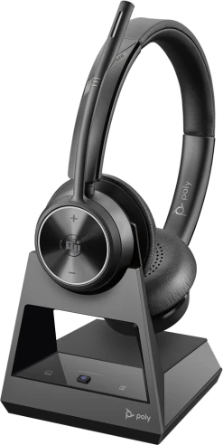 Plantronics/Poly Savi 7320-M Stereo Headset With Charging Stand + D400 USB-A DECT Dongle