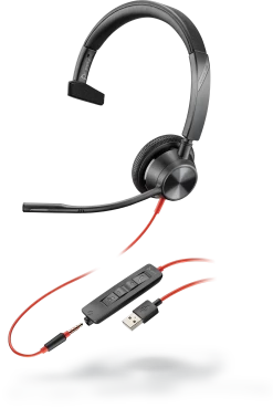 Plantronics/Poly Blackwire 3305 Series Corded USB Headset -JABRA Store blackwire 3315 usb a