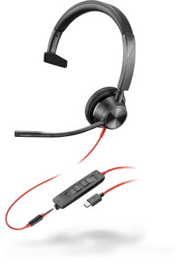 Plantronics/Poly Blackwire 3305 Series Corded USB Headset -JABRA Store blackwire 3315 usb c 1
