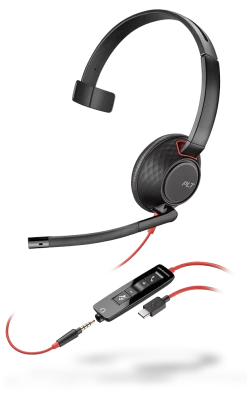 Plantronics/Poly Blackwire 5200 Series Corded USB Headset -JABRA Store blackwire 5210 usb c 2