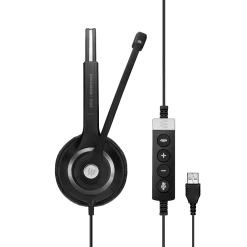 EPOS|Sennheiser IMPACT SC 260 USB MS II Corded Headset -JABRA Store epos sennheiser impact sc 260 usb ms ii corded headset side view with call control