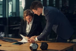 EPOS|Sennheiser IMPACT SDW 5015 3-in-1 Wireless Headset -JABRA Store epos sennheiser impact sdw 5015 3 in 1 wireless headset lifestyle being worn in the office