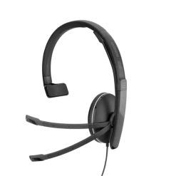 EPOS | Sennheiser SC 135 Mono USB-C And 3.5mm Corded Headset -JABRA Store epos sennheiser sc 135 mono usb c and 3.5mm corded headset 3d side view with boom arm