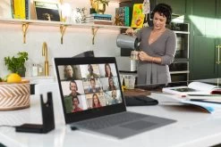 Jabra Evolve2 55 Bluetooth Headset -JABRA Store jabra evolve2 55 female making drink on a call boom arm up medium 1 1 17