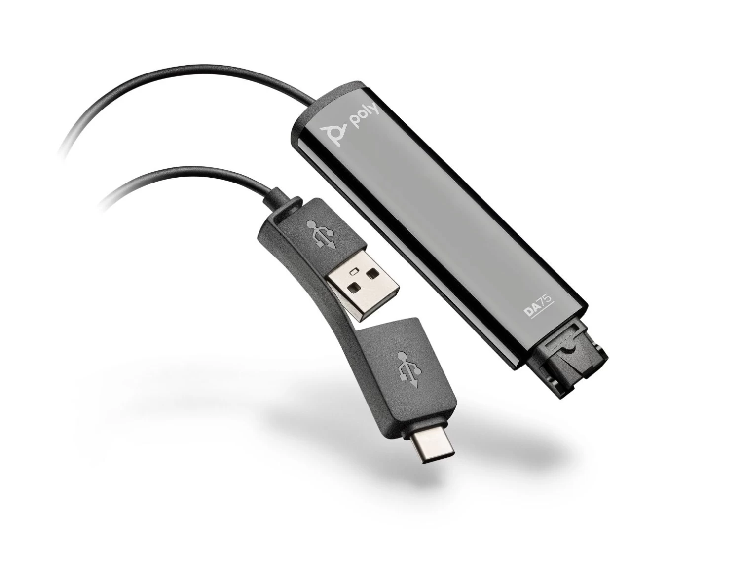 Plantronics/Poly DA75 QD To USB-A/USB-C Connection 1 Plantronics/Poly DA75 QD To USB-A/USB-C Connection